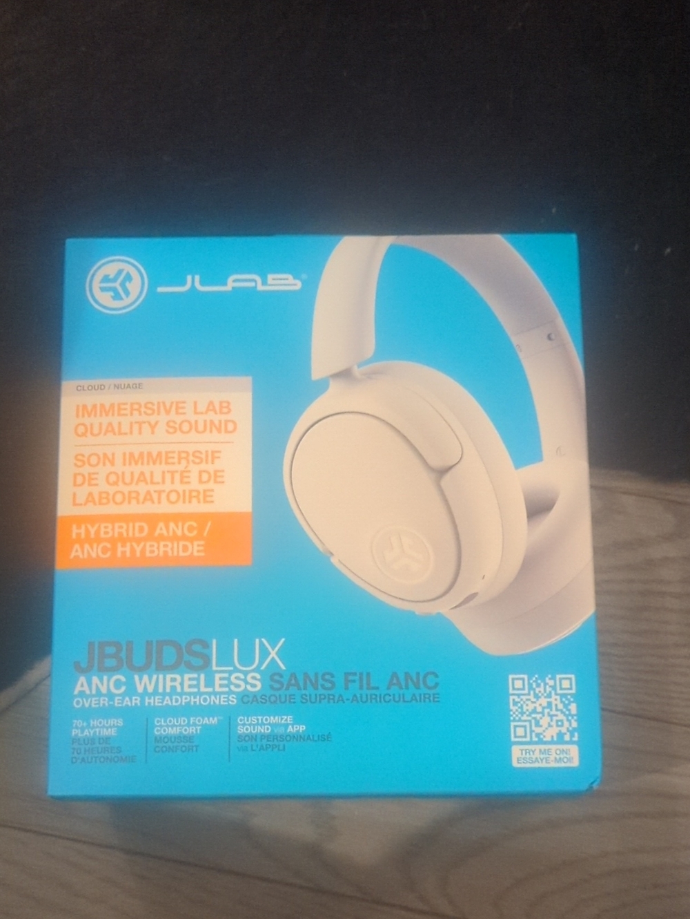 JBuds LUX ANC White Wireless Over-Ear Headphones - White New